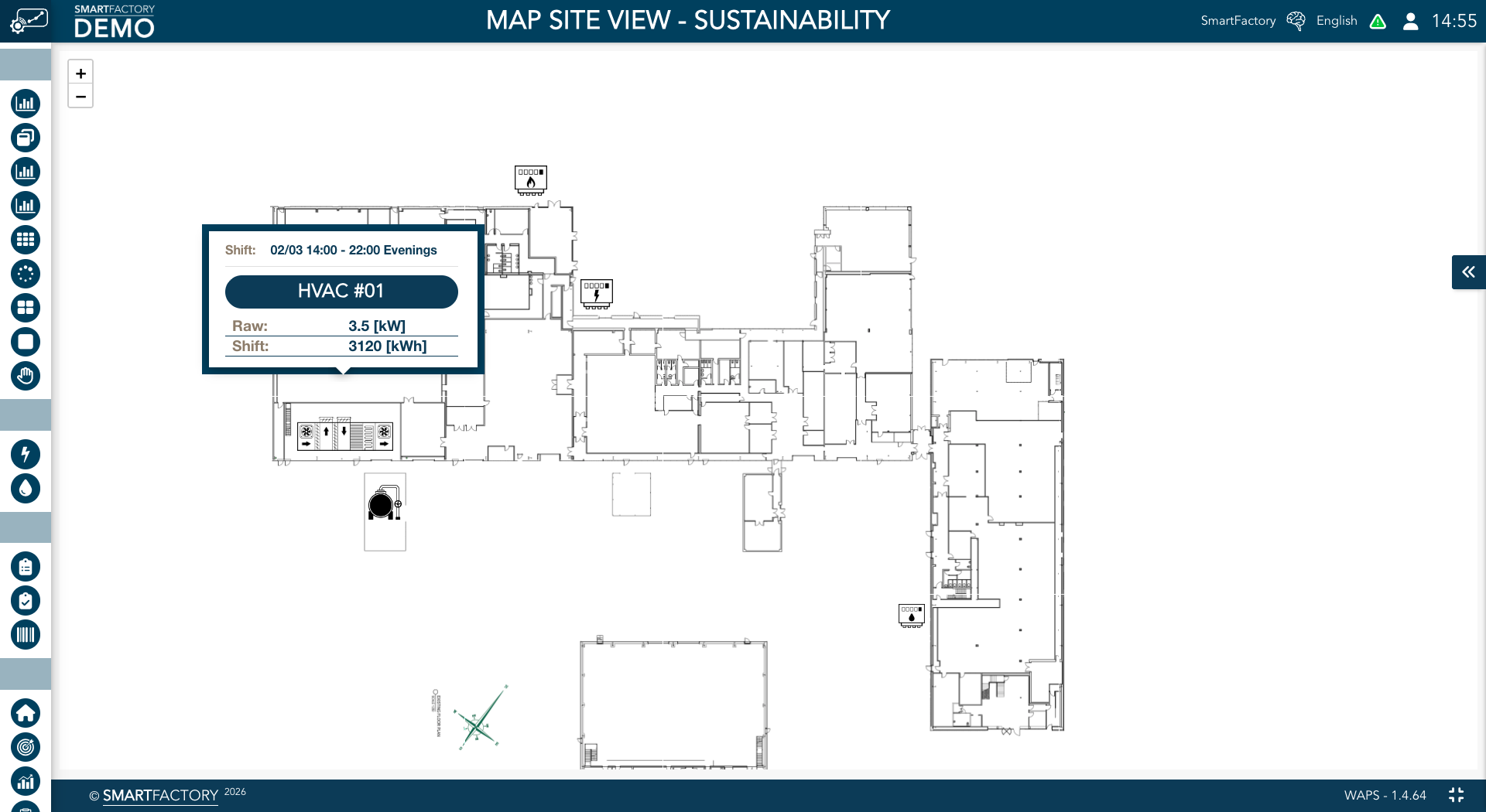 WAPS Map — site-wide visualisation